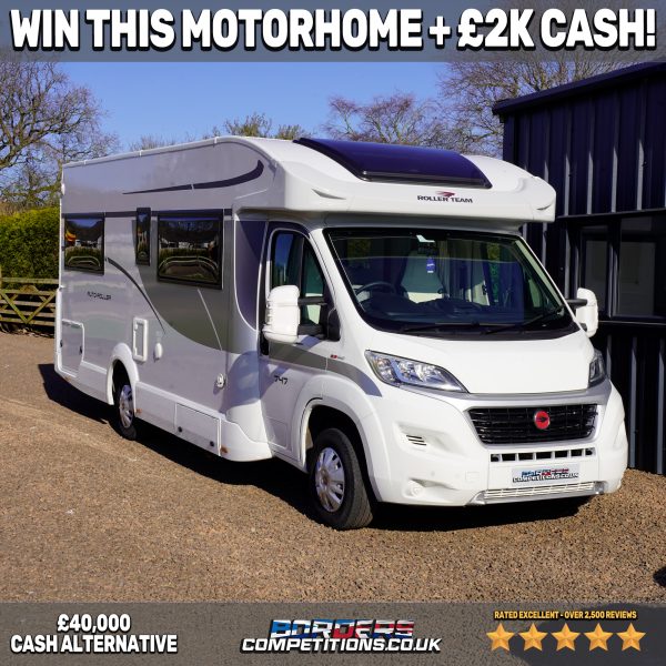 WIN THIS FIAT AUTO ROLLER 747 MOTORHOME + £2,000 CASH! | 6 BERTH | BIKE RACK | 5,900 MILES