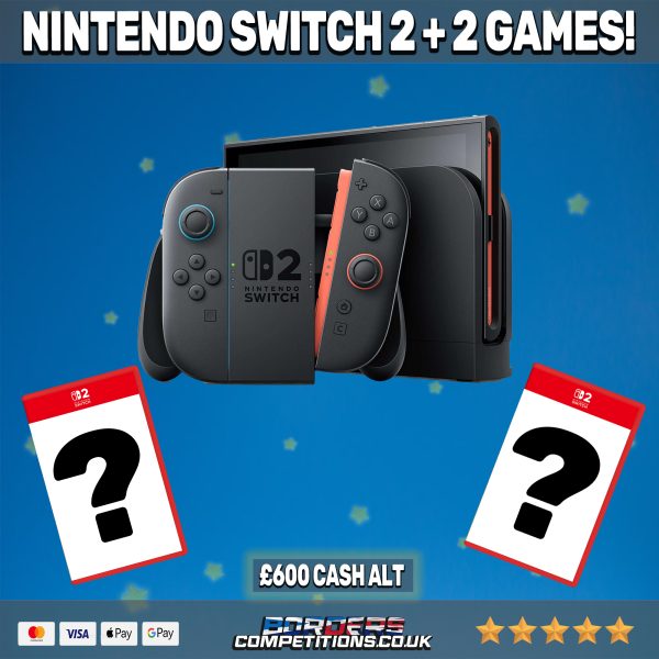 NINTENDO SWITCH 2 + 2 GAMES OF CHOICE!